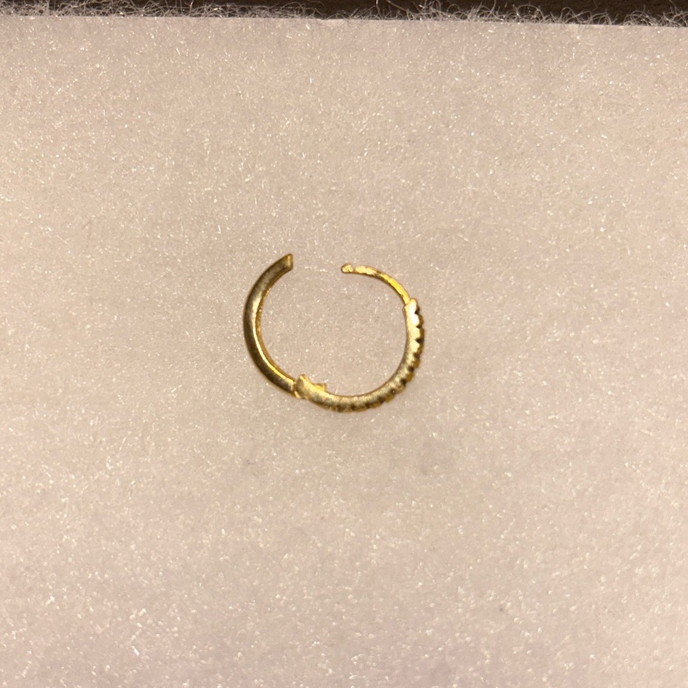 Sterling Silver Gold Plated Onyx Pavé 12mm Huggie Hoop Earrings - Picture 4 of 5